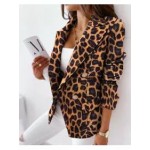 New Long Sleeve Double Breasted Fashion Print Blazer