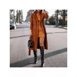 Fashion All-match Print Woolen Coat