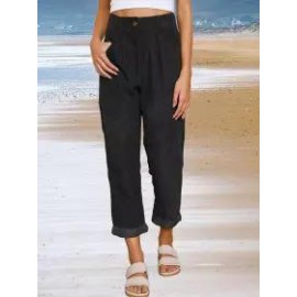 Casual Loose Solid Color Pants