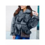 New Women Fur Vintage Leather Casual Coat Jacket