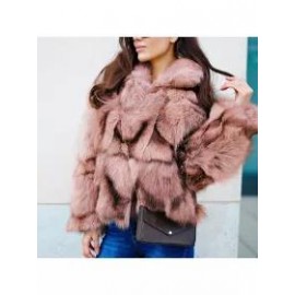 New Women Fur Vintage Leather Casual Coat Jacket