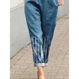 Plus Size Casual Loose Print Pants