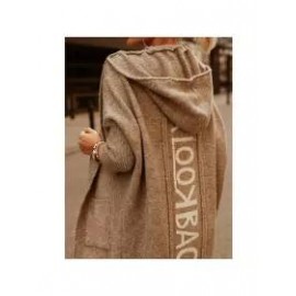 Women's Fashion Casual Letter Print Hooded Long Sleeve Coat