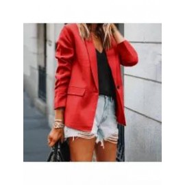 Fashion all-match solid color blazer