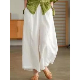 Casual Loose Solid Color Wide Leg Pants