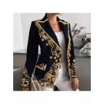 Fashion Retro Print Blazer