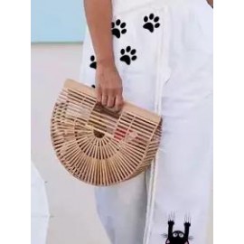 Fashion Cat Print Casual Loose Pants