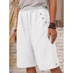 Cotton Linen Solid Color Casual Straight Pants