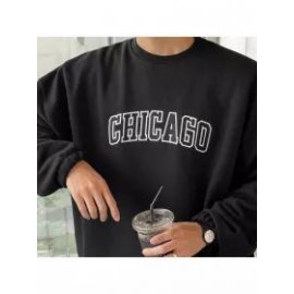 Graphic Print Crew Neck Pullover Sweatshirt