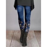Floral Print Casual Leggings