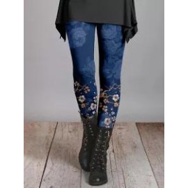 Floral Print Casual Leggings