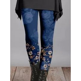 Floral Print Casual Leggings