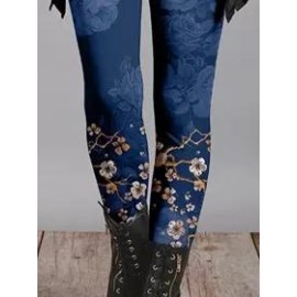 Floral Print Casual Leggings