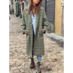 Fashion Geo Floral Print Coat Women