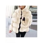 New Women Chic Vintage Fur Leather Warm Jacket Coat