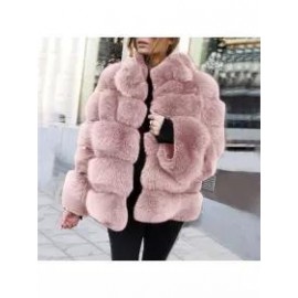 New Women Chic Vintage Fur Leather Warm Jacket Coat