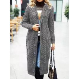 Autumn And Winter Solid Color Cardigan Loose Sweater Coat