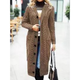 Autumn And Winter Solid Color Cardigan Loose Sweater Coat