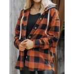 Casual Vintage Plaid Hooded Jacket