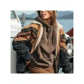 Unisex Fashion Printed Fleece Jacket Coat