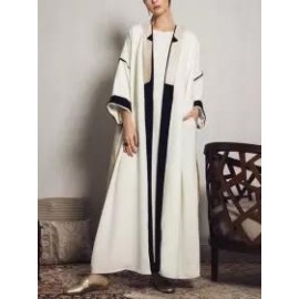 Women's Elegant Cotton And Linen Cardigan Loose Robe Cardigan