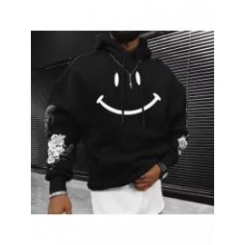 Men's Oversized Vintage Smiley Casual Sweatshirt