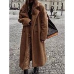 Fashion Soild Color Terry Coat Women