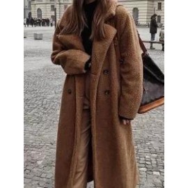 Fashion Soild Color Terry Coat Women