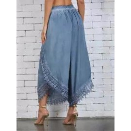 Lace And Tulip Wide Leg Pants