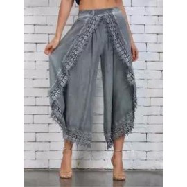 Lace And Tulip Wide Leg Pants