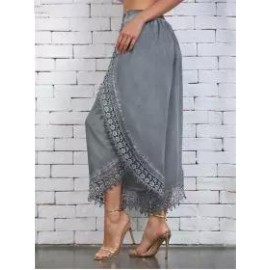 Lace And Tulip Wide Leg Pants