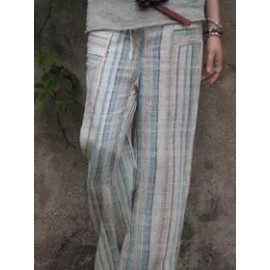 Elastic Waist Striped Printed Casual Loose Pants