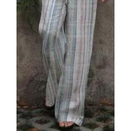 Elastic Waist Striped Printed Casual Loose Pants