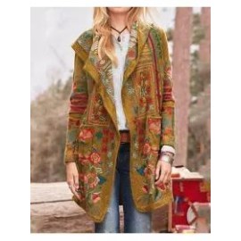 Printed casual long sleeve jacket