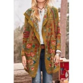 Printed casual long sleeve jacket