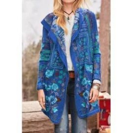 Printed casual long sleeve jacket