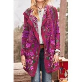 Printed casual long sleeve jacket