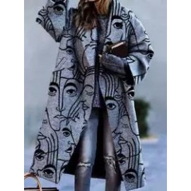 Casual Loose Button Pocket Cardigan Coat