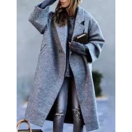 Casual Loose Button Pocket Cardigan Coat