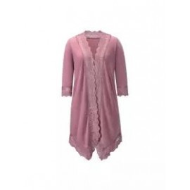 Lace Patchwork Mid Length Loose Sunscreen Cardigan