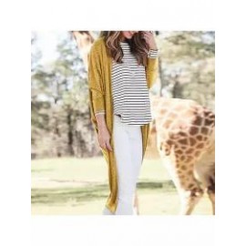 Solid Color Irregular Loose Mid-length Cardigan