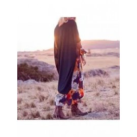Solid Color Irregular Loose Mid-length Cardigan
