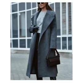 Elegant Women's Lapel Fashion Woolen Coat Coat