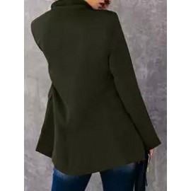 Casual Button Lapel Solid Blazer