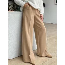 Casual Fashion Solid Color Wide Leg Pants