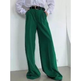 Casual Fashion Solid Color Wide Leg Pants