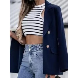 Casual Loose Double Breasted Blazer