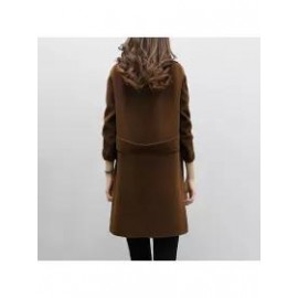 Lapel Double Breasted Plain Long Sleeve Coats