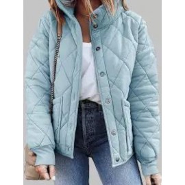 Solid Color Cotton Thermal Coat