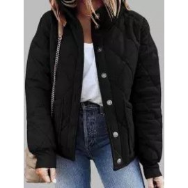 Solid Color Cotton Thermal Coat